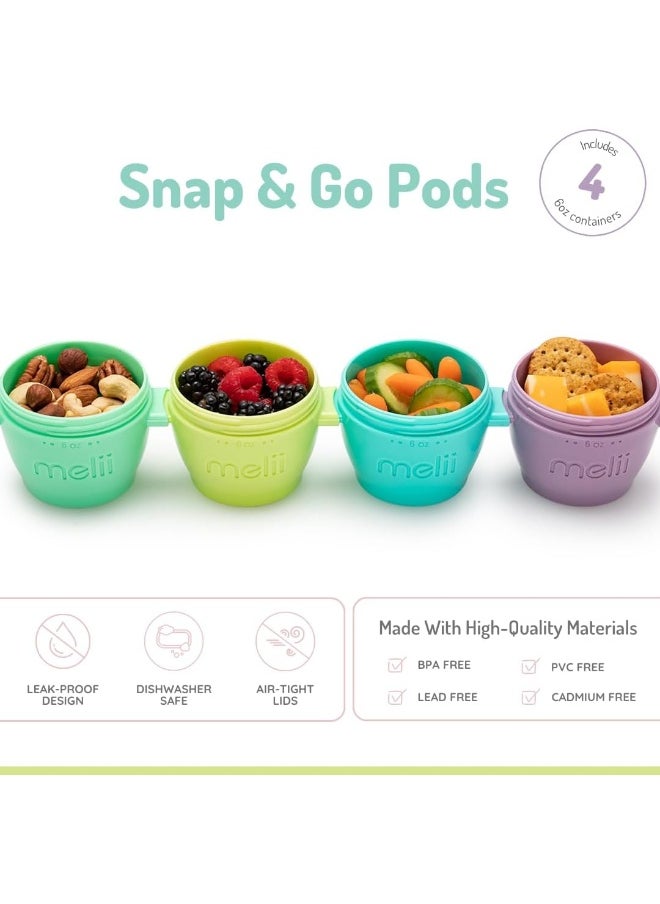 melii Baby Food Containers - Versatile Multi Colored Pods for Portioning, Snacking, and Beyond - BPA Free, Airtight, Stackable for On-the-Go Convenience. Perfect for Babies, Toddlers, Kids