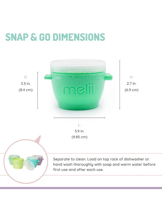 melii Baby Food Containers - Versatile Multi Colored Pods for Portioning, Snacking, and Beyond - BPA Free, Airtight, Stackable for On-the-Go Convenience. Perfect for Babies, Toddlers, Kids