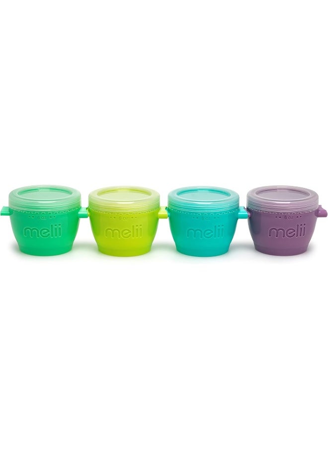 melii Baby Food Containers - Versatile Multi Colored Pods for Portioning, Snacking, and Beyond - BPA Free, Airtight, Stackable for On-the-Go Convenience. Perfect for Babies, Toddlers, Kids