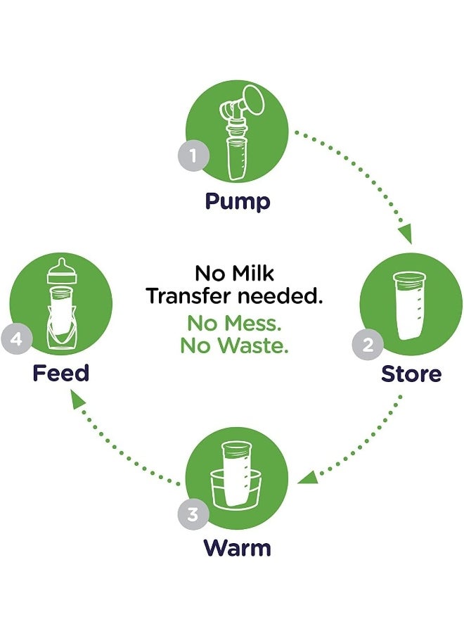 Playtex Baby Nurser Reusable Silicone PODS, Breastmilk Storage & Air-Free Feeding, 6 Oz, 6 Count