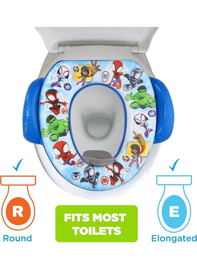 Ginsey Spidey and His Amazing Friends 'Team Up' 2 Piece Essential Potty Training Set - Soft Potty Seat, Step Stool