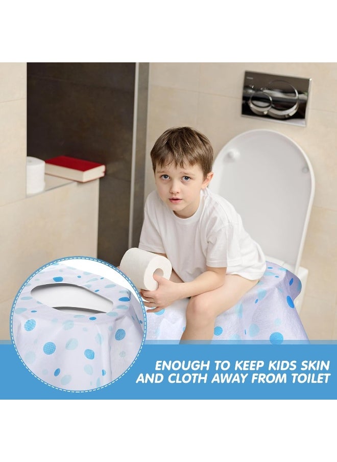 Reginary 50 Packs Disposable Toilet Seat Covers Extra Large Individually Wrapped for Kids and Adults, Portable Non Slip Waterproof Potty Seat Covers for Toddlers Potty Training, Travel (Dot)