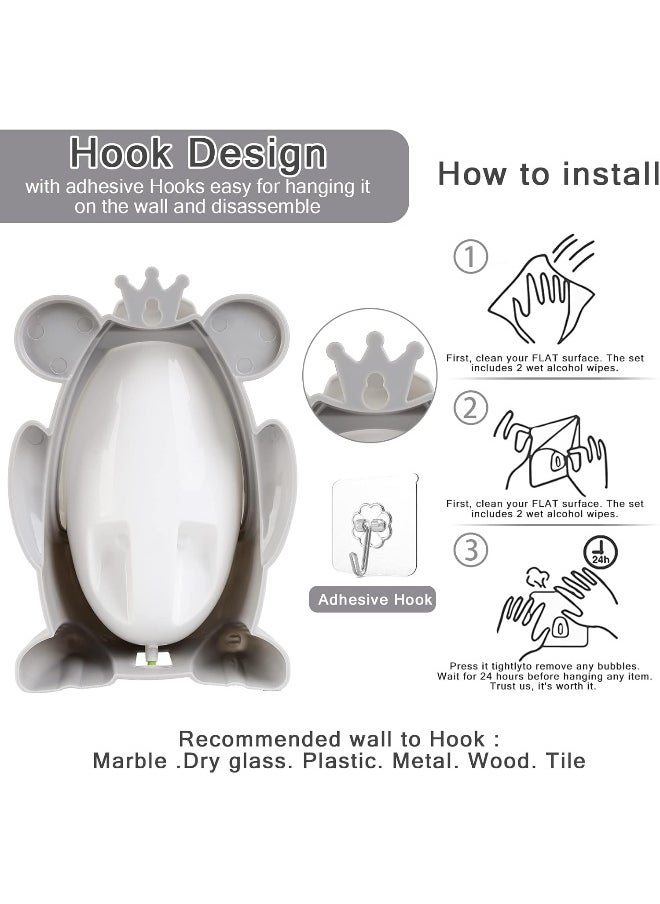Urinal Potty Training for Boys with Frog Funny Aiming Target (Grey)