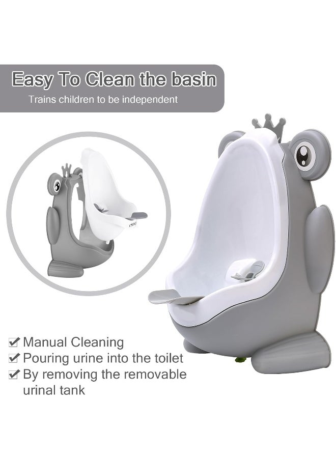 Urinal Potty Training for Boys with Frog Funny Aiming Target (Grey)