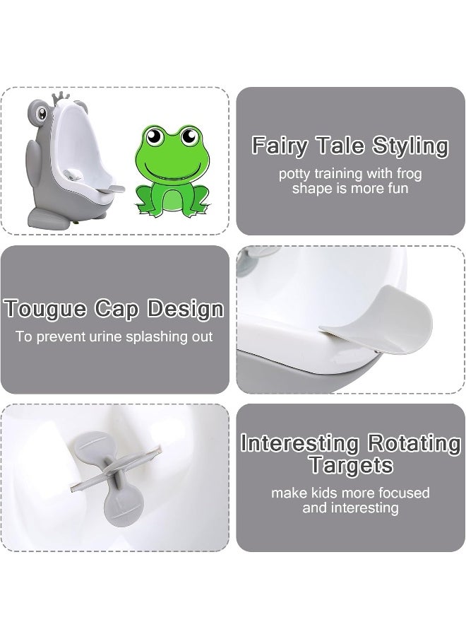 Urinal Potty Training for Boys with Frog Funny Aiming Target (Grey)