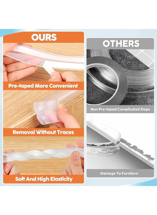 Loiion Kids Safety 100% Silicone Corner Protectors, Pre-Tape Adhesive Soft Anti-Edge Protections, Children Silicone Safety Protector