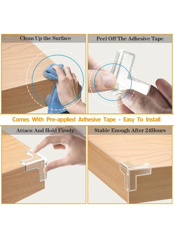 Gudui Corner Protectors, Baby Proofing, 16 Pack Clear Corner Guards Table Corner Protector, Baby Safety Corner Bumpers Covers, Furniture & Sharp Corner Baby Proofing, T-Shaped