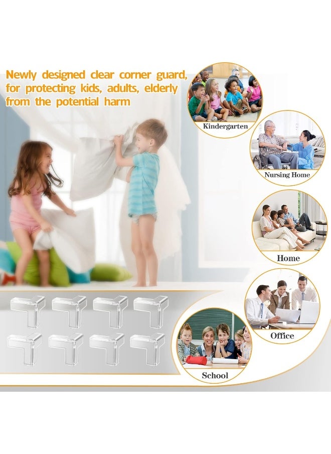 Gudui Corner Protectors, Baby Proofing, 16 Pack Clear Corner Guards Table Corner Protector, Baby Safety Corner Bumpers Covers, Furniture & Sharp Corner Baby Proofing, T-Shaped