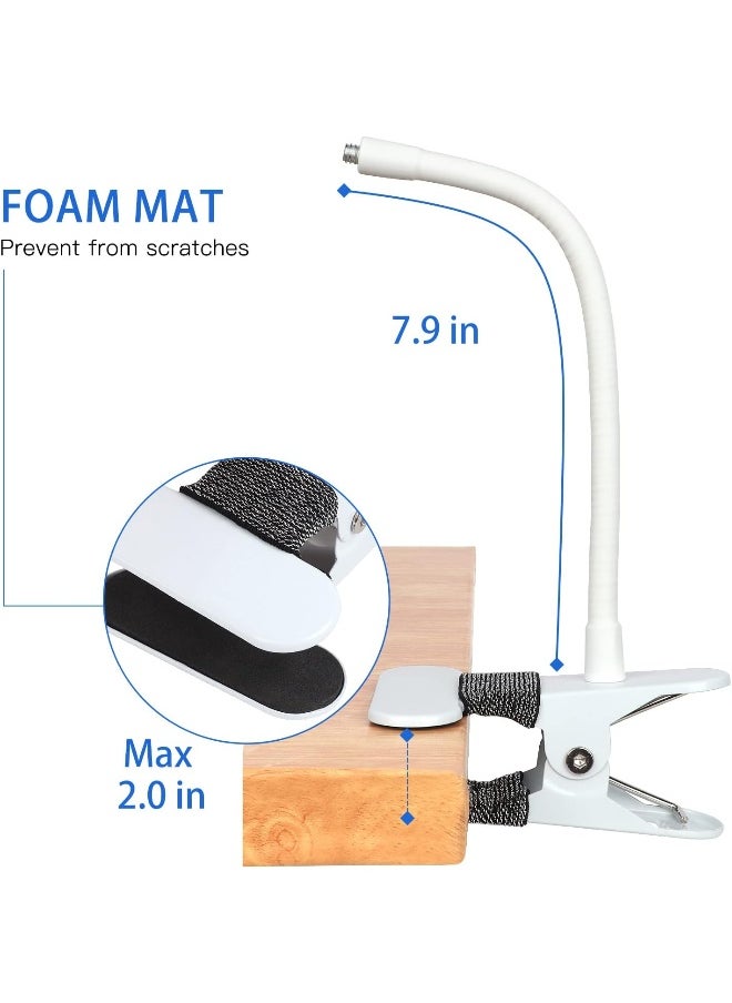 iTODOS Flexible Baby Monitor Mount Compatible with HelloBaby HB65/HB6550/HB6558/HB66/HB248, ANMEATE SM935E/SM650 Baby Monitor, Baby Camera Mount, Baby Monitor Clip Mount Without Tools or Wall Damage