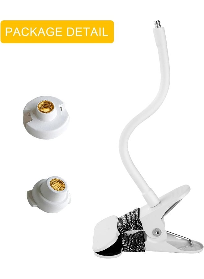 iTODOS Flexible Baby Monitor Mount Compatible with HelloBaby HB65/HB6550/HB6558/HB66/HB248, ANMEATE SM935E/SM650 Baby Monitor, Baby Camera Mount, Baby Monitor Clip Mount Without Tools or Wall Damage