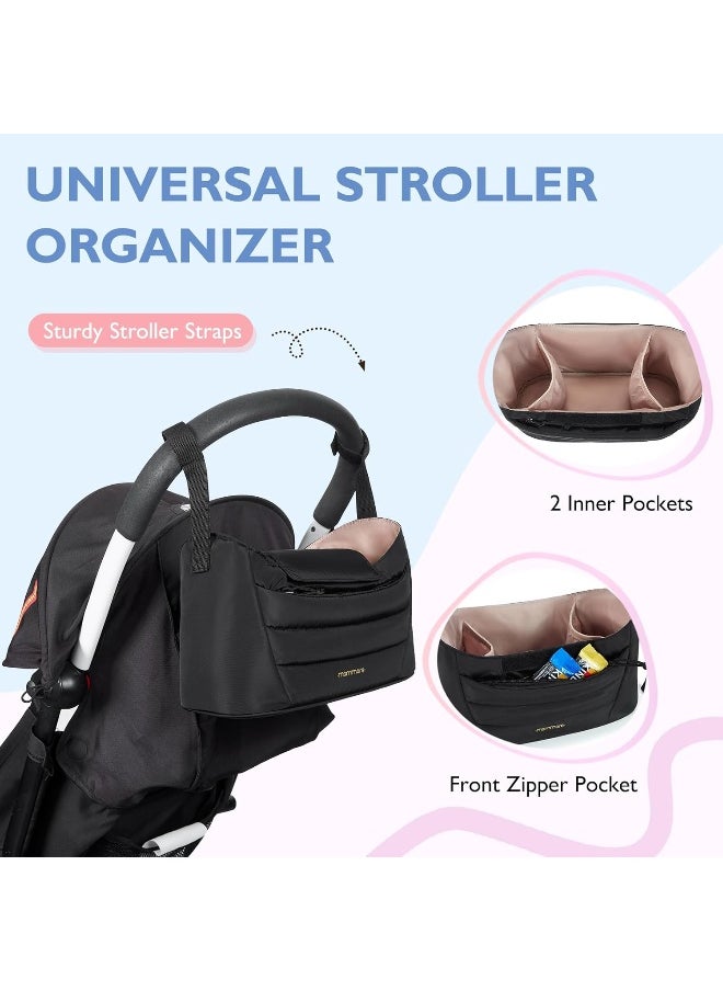 mommore Diaper Bag Tote with Stroller Organizer Puffer Bag Large Capacity Baby Bag with Changing Pad for Travel, Hospital