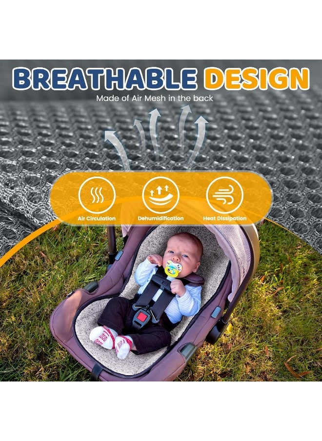 Orzbow Baby Stroller Car Seat Cushion, Breathable & Soft Infant Car Seat Insert with Air Mesh, Multifunctional Stroller Seat Liner, Carseats and High Chairs, 29.5x18'', Grey
