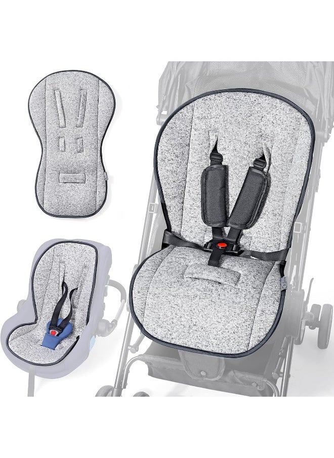 Orzbow Baby Stroller Car Seat Cushion, Breathable & Soft Infant Car Seat Insert with Air Mesh, Multifunctional Stroller Seat Liner, Carseats and High Chairs, 29.5x18'', Grey