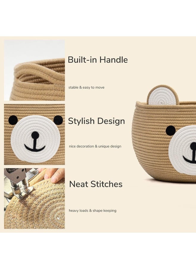 CherryNow Cotton Rope Basket Baby Gift Basket for Newborn