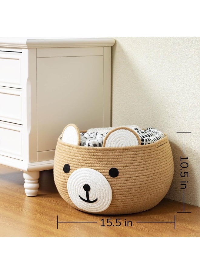 CherryNow Cotton Rope Basket Baby Gift Basket for Newborn