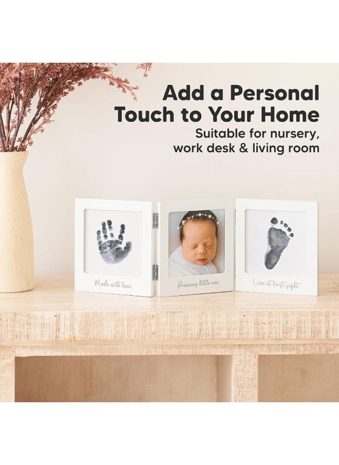 Inkless Baby Handprint and Footprint Kit for Newborn - Baby Footprint Kit, Newborn Keepsake Nursery Picture Frame, Dog Paw Print Maker, Personalized Gifts for New Mom, Mother's Day