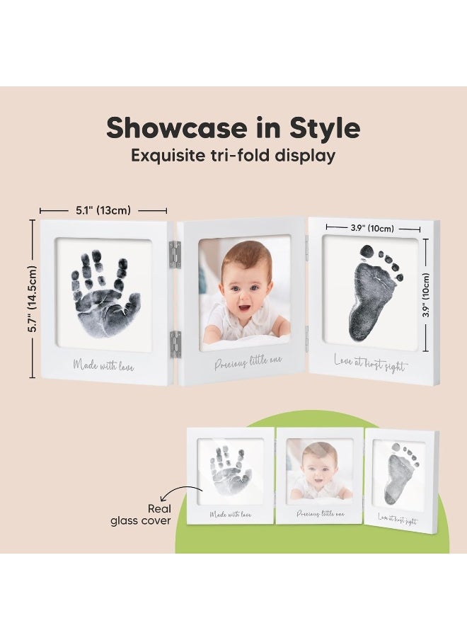 Inkless Baby Handprint and Footprint Kit for Newborn - Baby Footprint Kit, Newborn Keepsake Nursery Picture Frame, Dog Paw Print Maker, Personalized Gifts for New Mom, Mother's Day