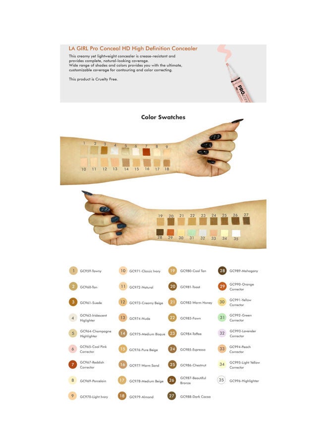 HD Pro.Conceal with free Pro.setting Setting Spray GC984 Toffee