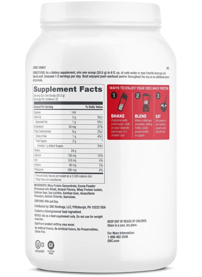 Pro Performance 100% Whey Protein Powder - Chocolate Supreme, 25 Servings, Supports Healthy Metabolism and Lean Muscle Recovery