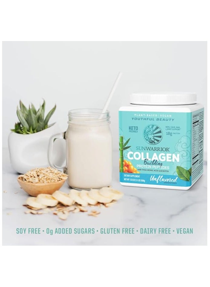 Sunwarrior Collagen Building Protein Peptides – Plant-Based, Unflavoured, 500g