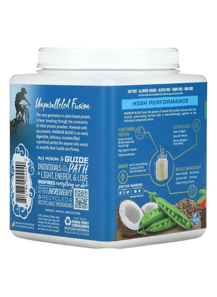 Sunwarrior Warrior Blend Organic Plant-Based Protein Powder Chocolate – Vegan, Keto-Friendly, 375g