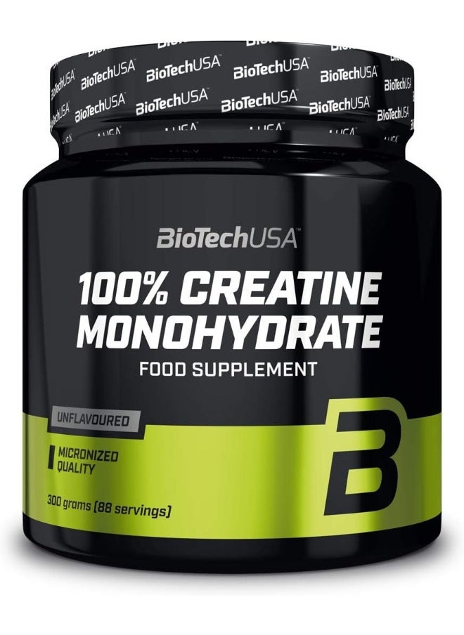 BioTechUSA 100% Creatine Monohydrate, Creatin Monohydrate Pharmaceutical Grade Powder No Added Flavour, 300g