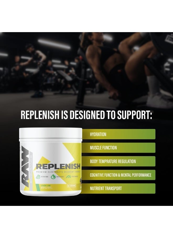 RAW Replenish Box, Premium Electrolytes Powder Recovery Formula, Watermelon Mojito (20 Sticks)
