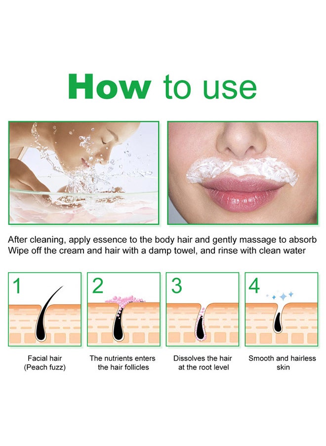 Facial Hair Removal Cream With Aloe For Face And Body Mild Soothing Effective Repairing (1.75fl Oz Depilatories)