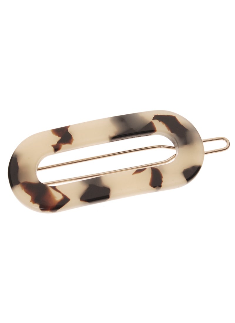 France Luxe Mini Oval on Tige Boule Barrette - Ivory Tokyo