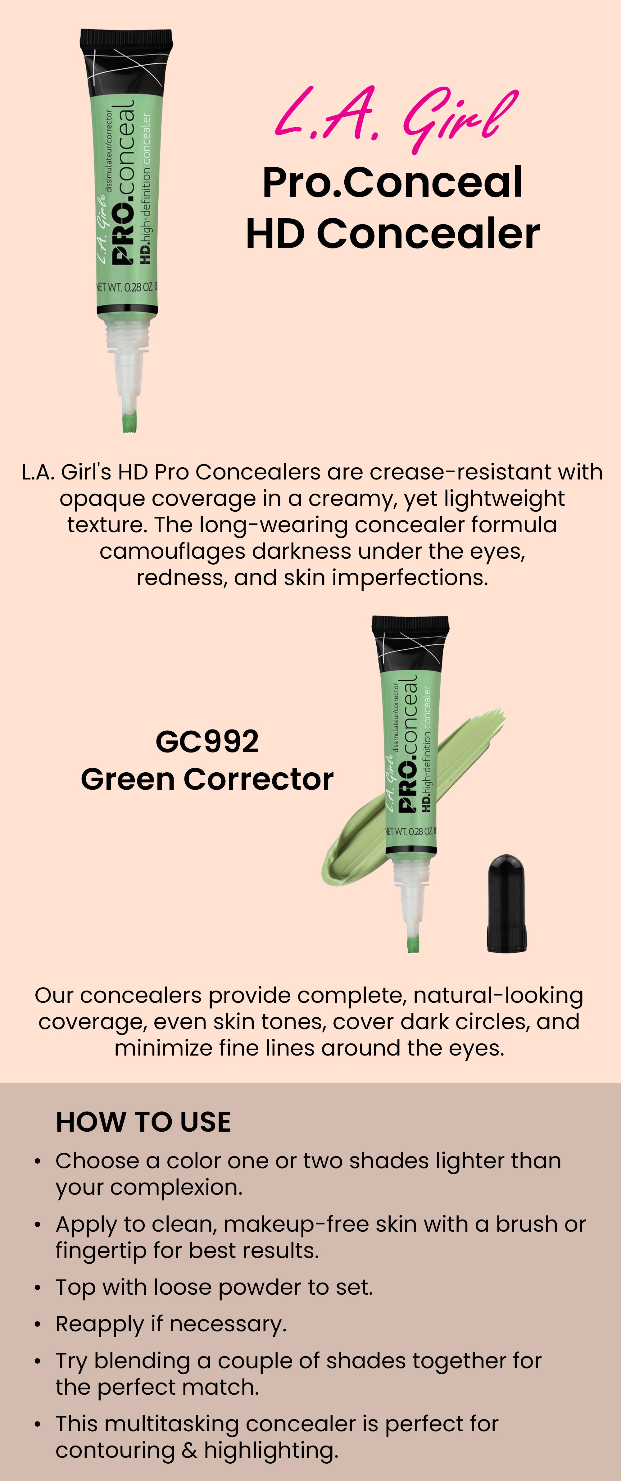 Pro Conceal HD Concealer GC992 Green Corrector