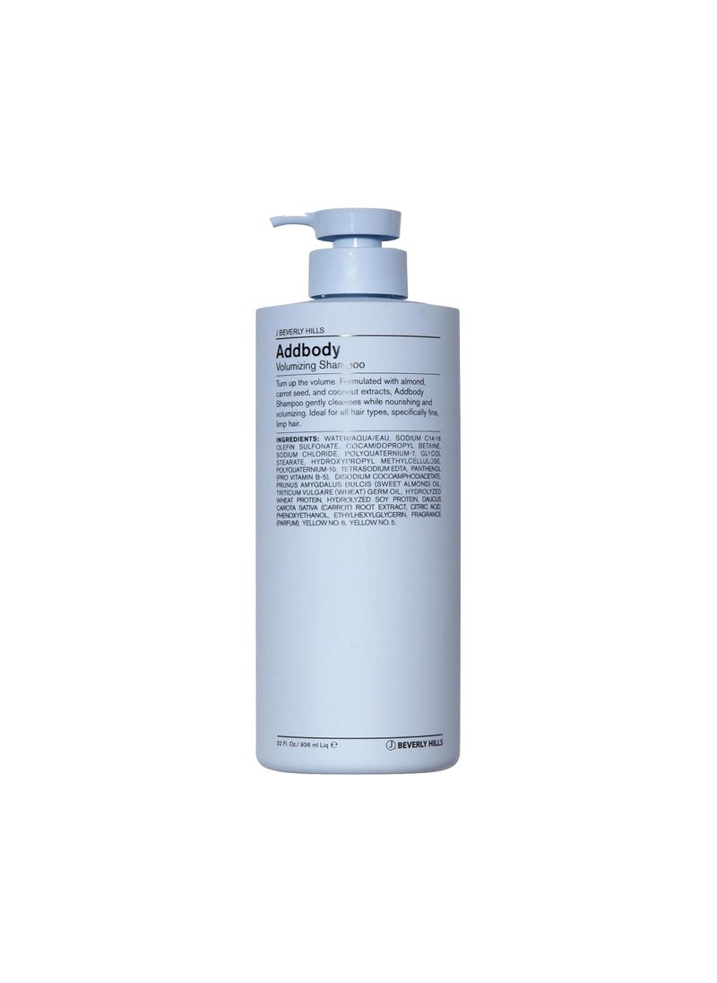 J Beverly Hills Blue Addbody Volumizing Shampoo with Vitamin E Oil for Strong Hair, (3 Oz, 12 Oz)