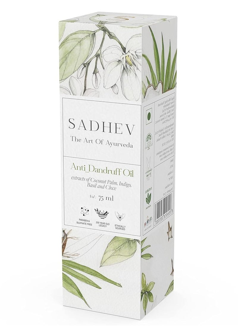 Anti-Dandruff Herbal Hair Oil With Coconut Extract Holy Basil And Clove