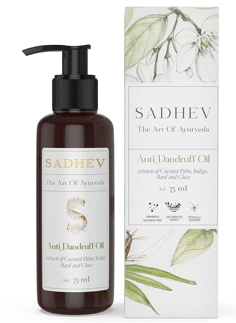 Anti-Dandruff Herbal Hair Oil With Coconut Extract Holy Basil And Clove