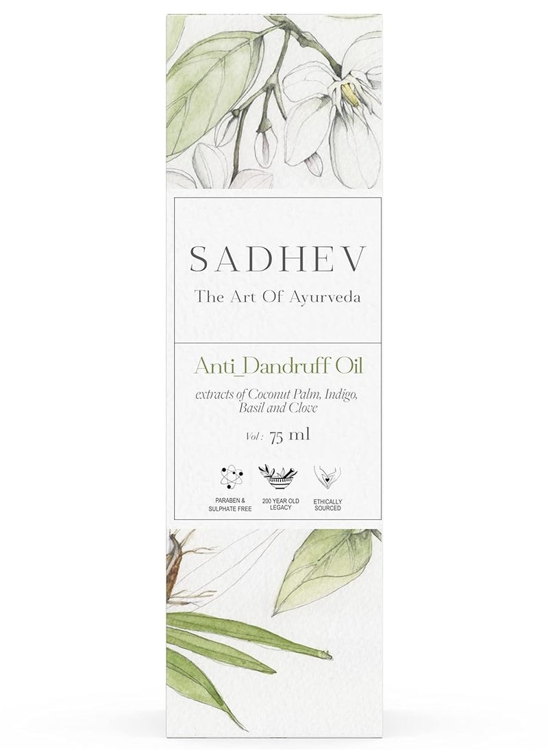 Anti-Dandruff Herbal Hair Oil With Coconut Extract Holy Basil And Clove