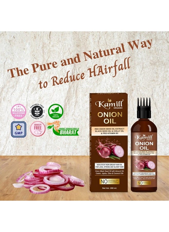 Kamill Red Onion Hair Care Kit/Combo Pack for Hair Fall Control - Onion Shampoo 300ml+Hair Oil 200ml