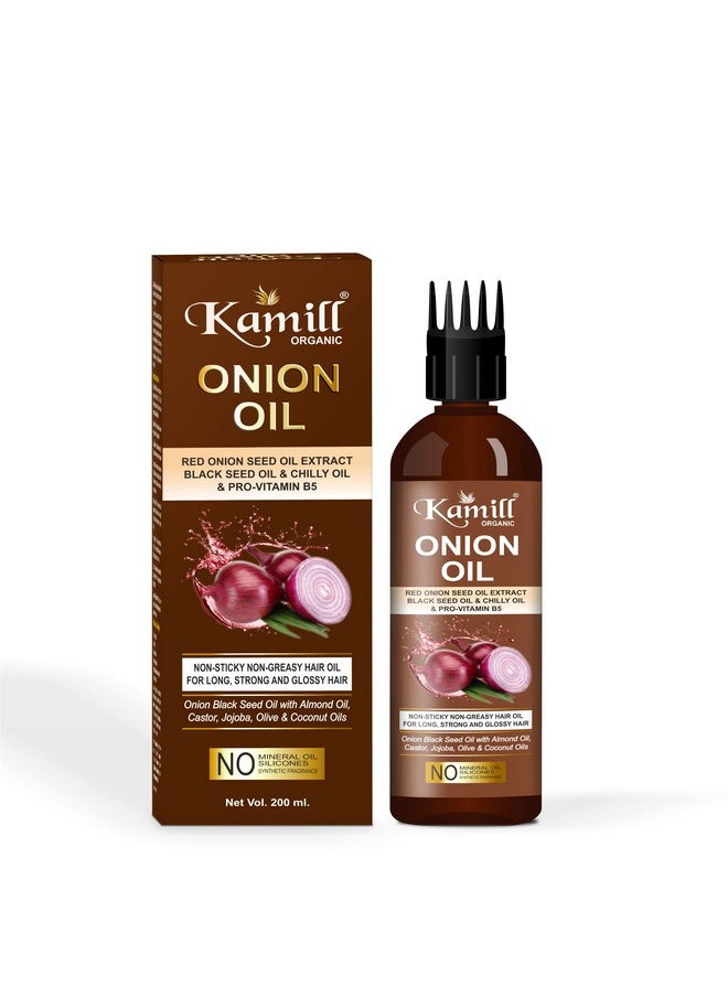 Kamill Red Onion Hair Care Kit/Combo Pack for Hair Fall Control - Onion Shampoo 300ml+Hair Oil 200ml