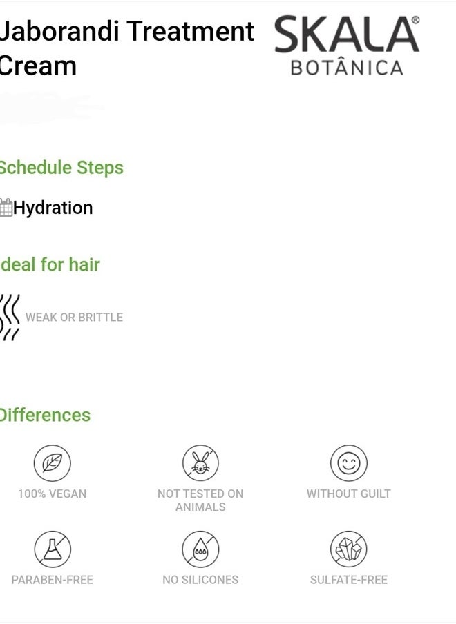 Skala Botânica Jaborandi Scarabotanica Jabolange 2 in 1 Hair Treatment 1000g
