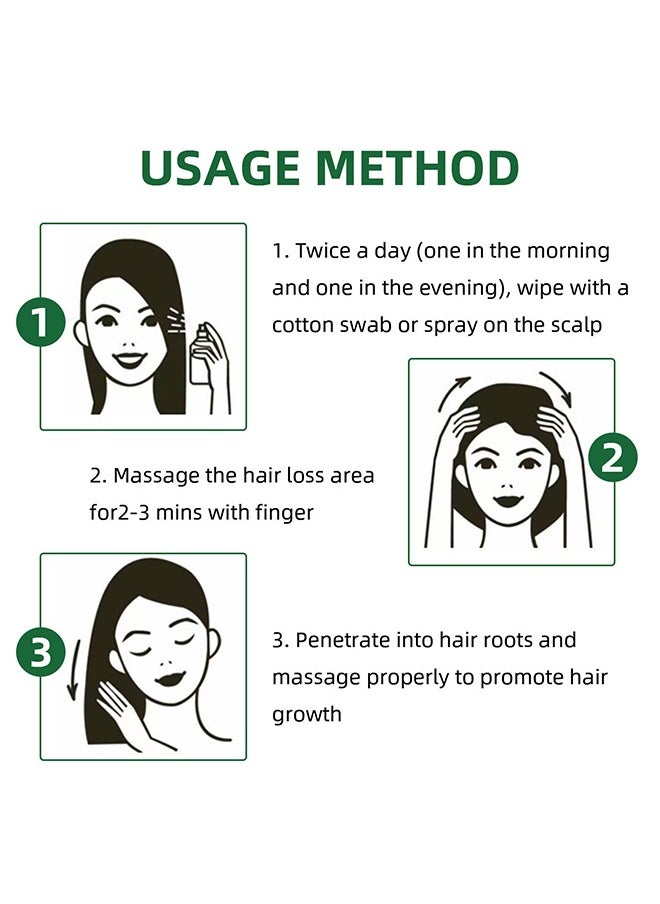 Natural Herbs , Ginseng Hair Thickening Liquid Ginseng Essence Hair Thickening Spray Prevents Hair Loss Strengthens Hair Protects and Moisturizes Hair 100ml