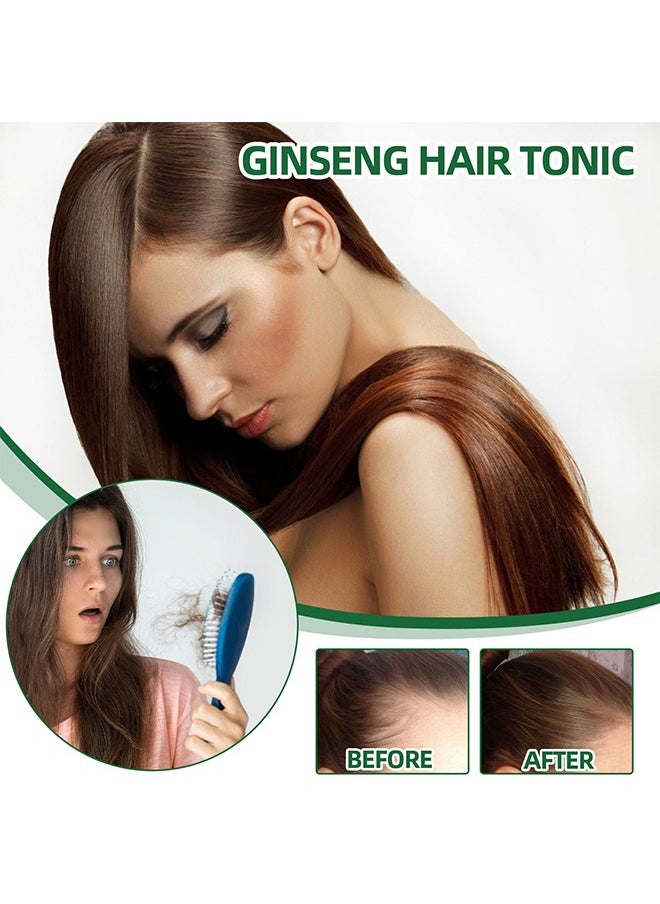Natural Herbs , Ginseng Hair Thickening Liquid Ginseng Essence Hair Thickening Spray Prevents Hair Loss Strengthens Hair Protects and Moisturizes Hair 100ml
