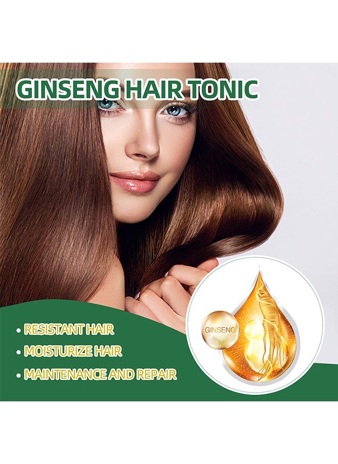 Natural Herbs , Ginseng Hair Thickening Liquid Ginseng Essence Hair Thickening Spray Prevents Hair Loss Strengthens Hair Protects and Moisturizes Hair 100ml