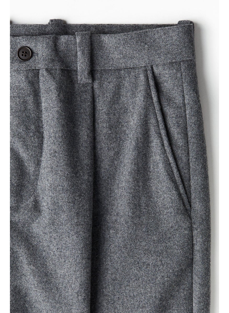 Regular Fit Felted Trousers