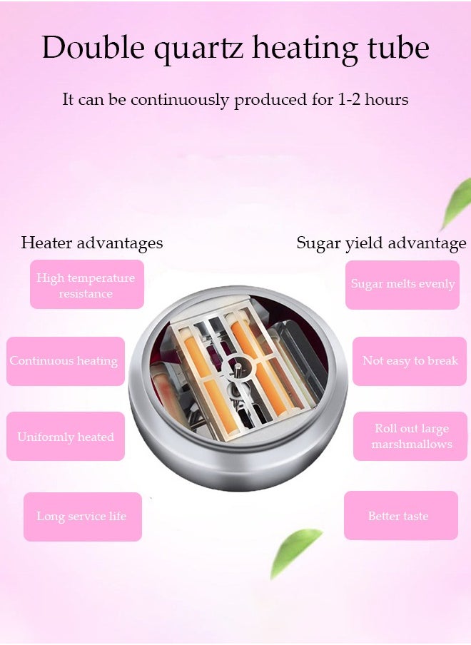 Mini electric cotton candy machine, portable cotton candy DIY machine, household non stick children's cotton candy machine, high temperature resistance, suitable for family gatherings and celebrations, 25 * 18cm
