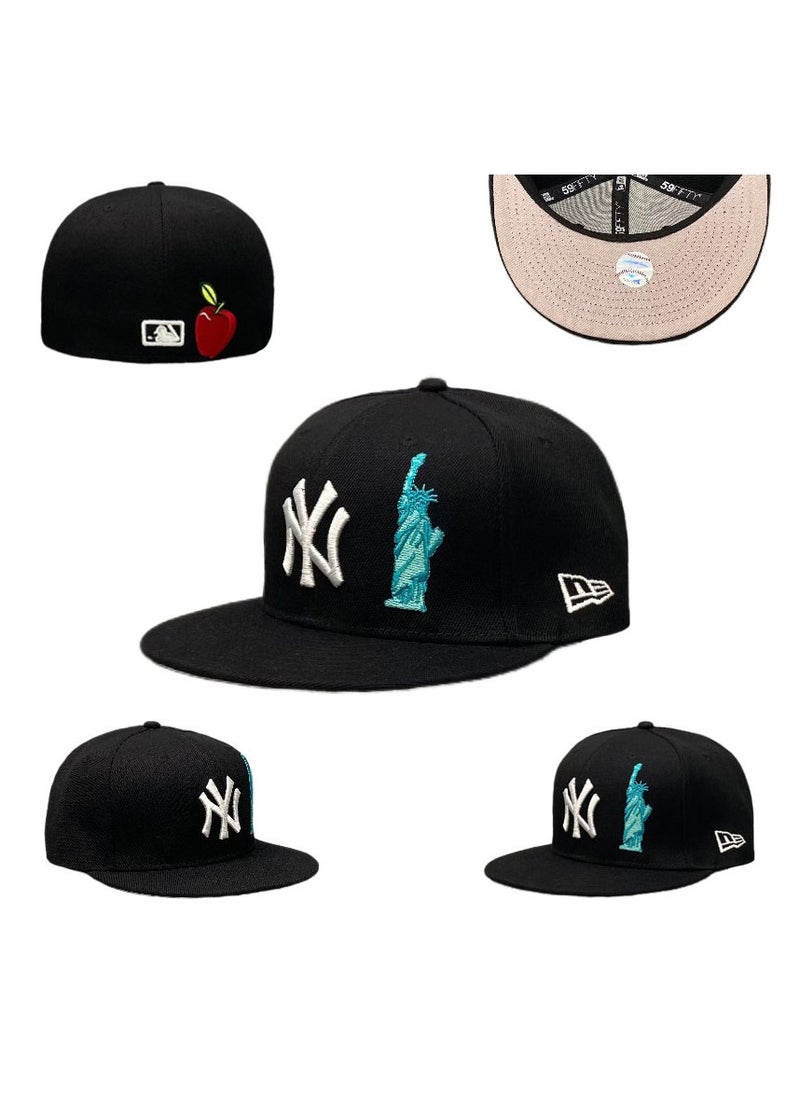 NEW ERA 3D Embroidered Fitted Baseball Team Cap with Closed Back for Sun Protection-55.8CM