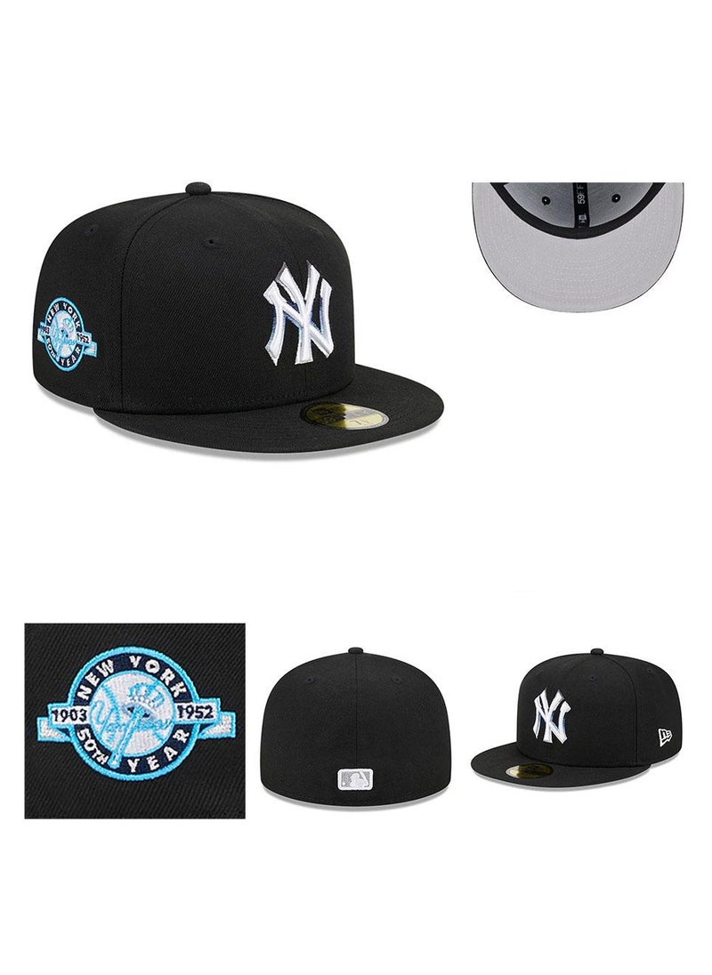 NEW ERA 3D Embroidered Fitted Baseball Team Cap with Closed Back for Sun Protection-59.6CM