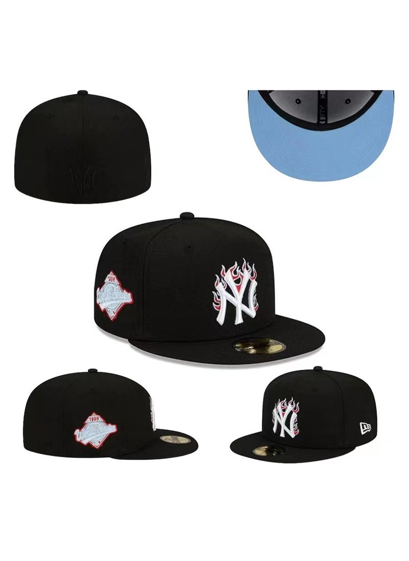 NEW ERA 3D Embroidered Fitted Baseball Team Cap with Closed Back for Sun Protection-60.6CM