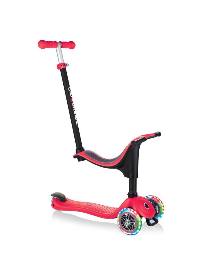 Globber GO UP Sporty Lights 3-in-1 Scooter (New Red)