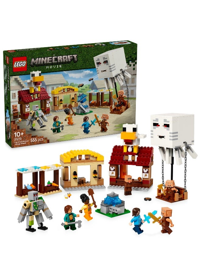 LEGO Minecraft The Ghast Balloon Village Attack 21273 Building Set (555 Pieces)