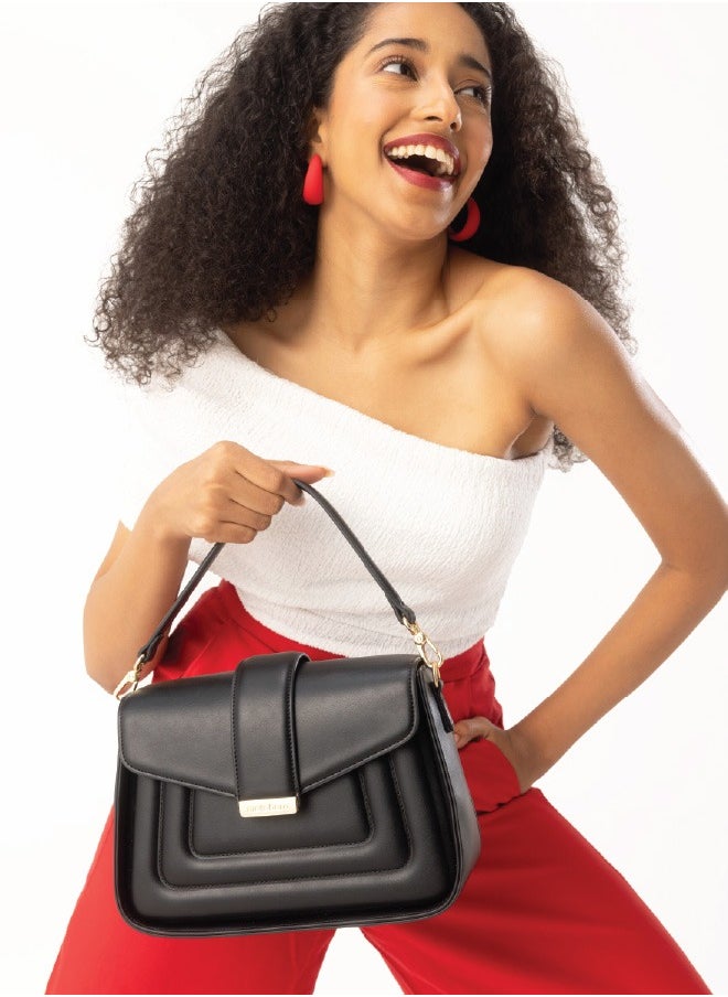 MOKOBARA The Reign Handbag Vegan Leather Top Handle Stylish Women Shoulder Bag Top Handle Purse (Starlight)
