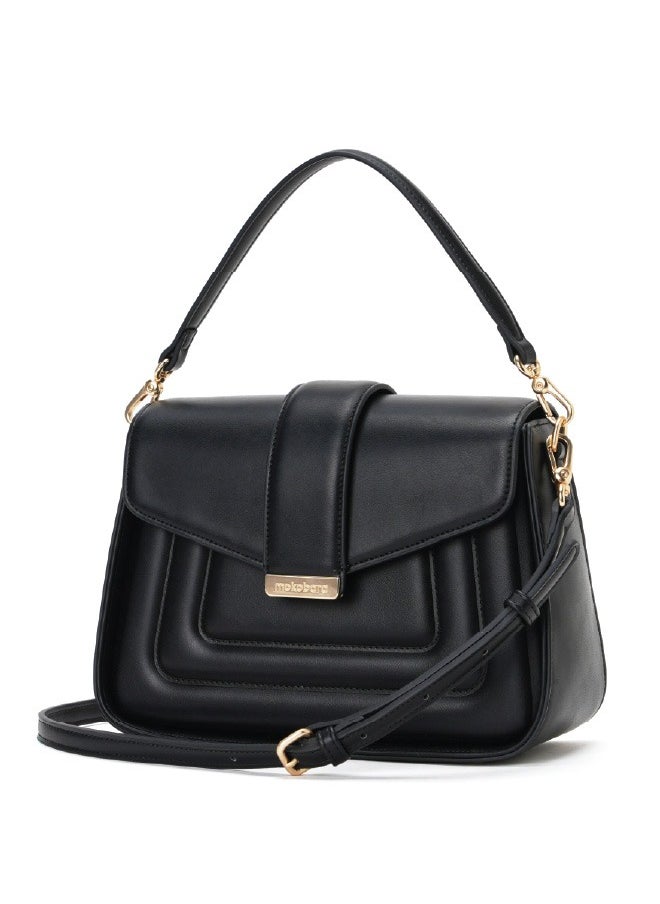 MOKOBARA The Reign Handbag Vegan Leather Top Handle Stylish Women Shoulder Bag Top Handle Purse (Starlight)