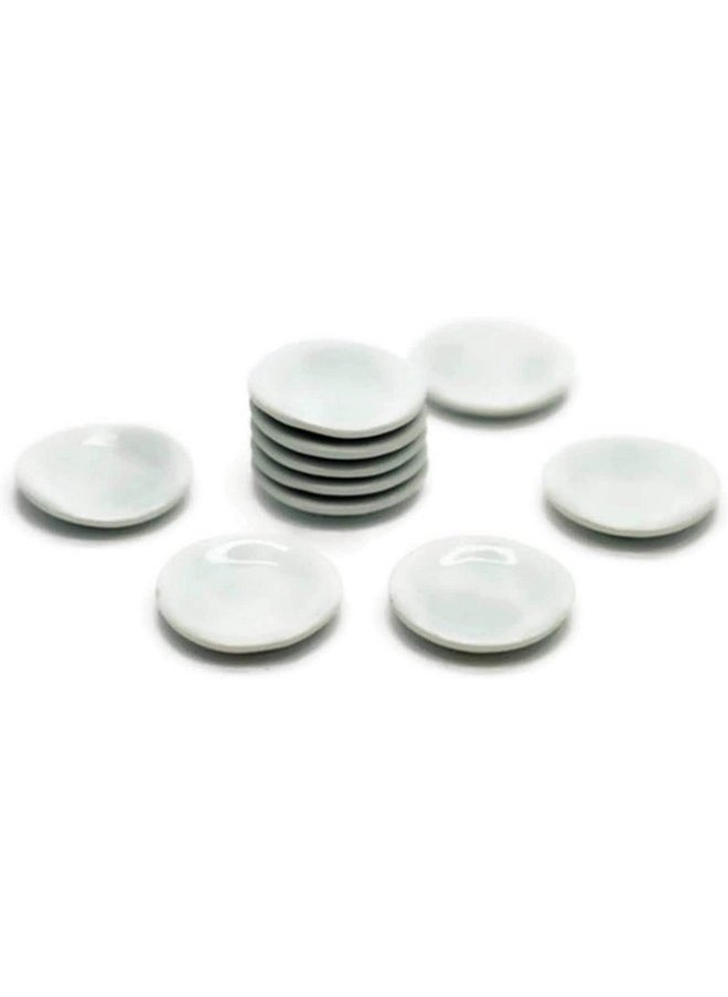 10 White Ceramic Plates or Bowls, Designed for Dollhouse Miniatures, can be Used to add Realism and Detail to Your Miniature Kitchen